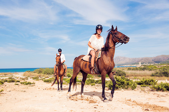 Balade à cheval en duo