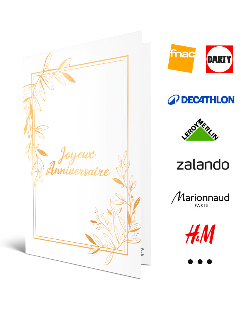 Carte de vœux 2 en 1 Joyeux Anniversaire
