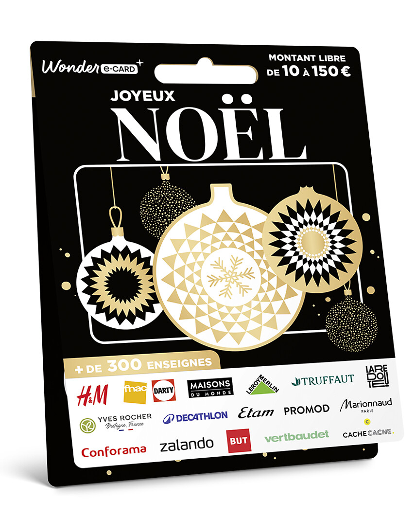 Carte Joyeux Noël Dorée
