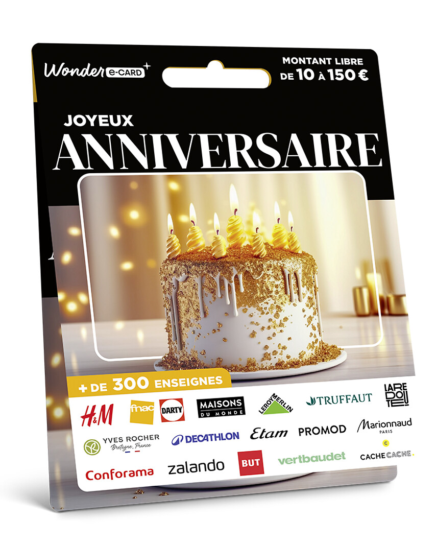 Carte Anniversaire Gâteau Doré
