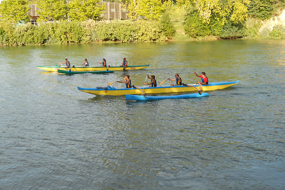 Balade en pirogue hawaïenne et surf pour 3 - Pirogue & Surf - Bayonnes (64)