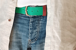 Atelier maroquinerie ceinture reversible en cuir Marseille 1er