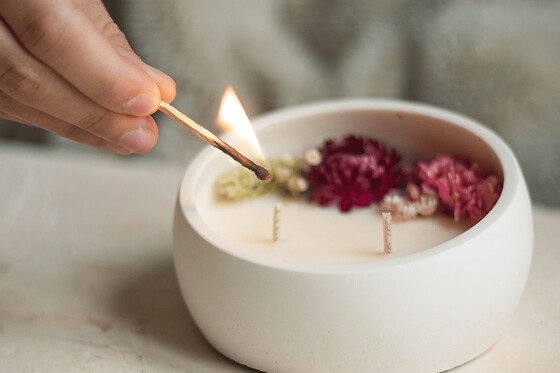 Atelier bougies fleuries à Paris 11ème