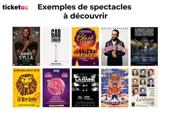 Ticketac - Chèque-cadeau Spectacles Montant libre