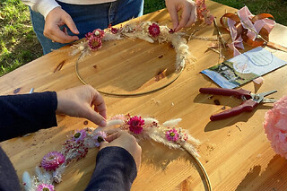 Atelier couronne de fleurs à Moirans (38)