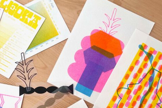Atelier risographie & composition de cartes postales à Toulouse